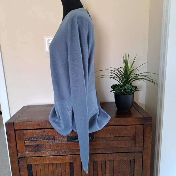NWT Kersh Blue Long Sleeve Sweater Women's Small Knit Tunic Length - Picture 7 of 15